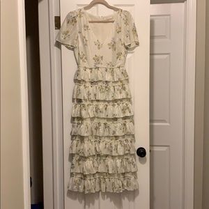 Wayf Floral tiered dress